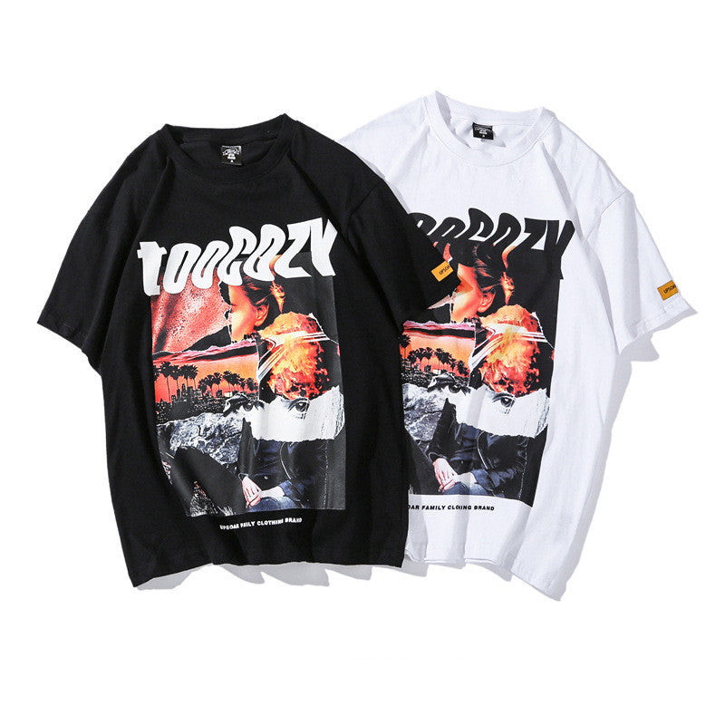 Hip-hop Women Loose BF Style Short Sleeve T-shirt - Bellarte Enchanté Hip-hop Women Loose BF Style Short Sleeve T-shirt